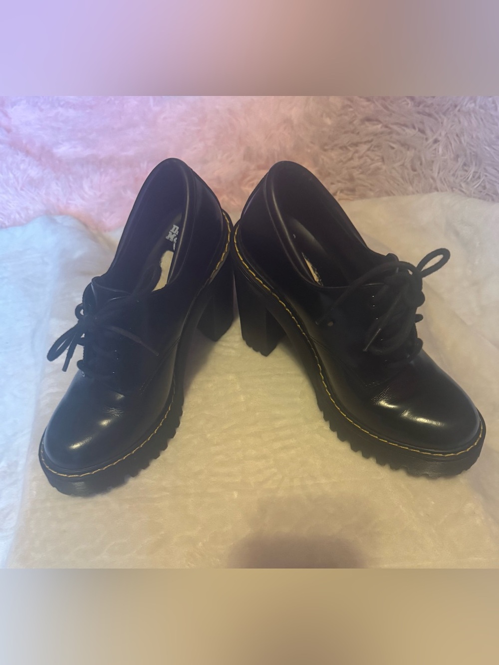 Dr Marten’s Women’s size 7 Black Chunky Lace-Up Platform Heels